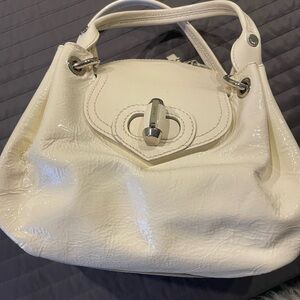 Moschino Shiny Ivory Satchel